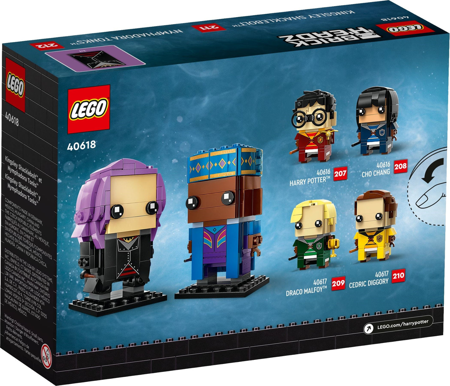 LEGO Brickheadz: Kingsley Shacklebolt & Nymphadora Tonks (40618) - New Sealed - minifigures