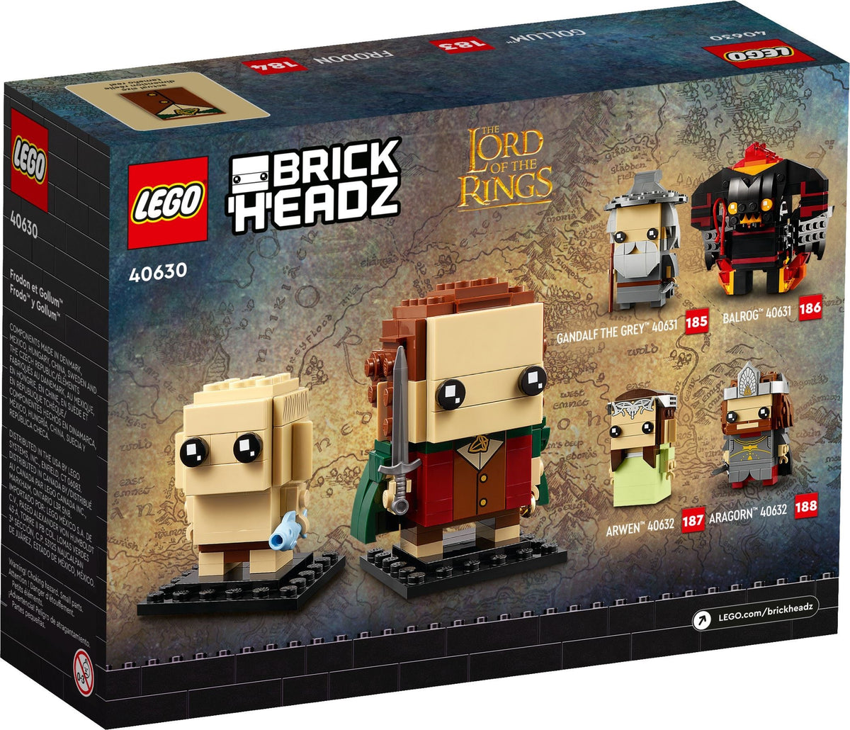 LEGO Brickheadz: Frodo & Gollum (40630) - New Sealed - minifigures