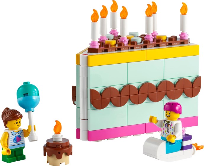 LEGO Seasonal: Birthday Cake (40641) - New Sealed - close-up