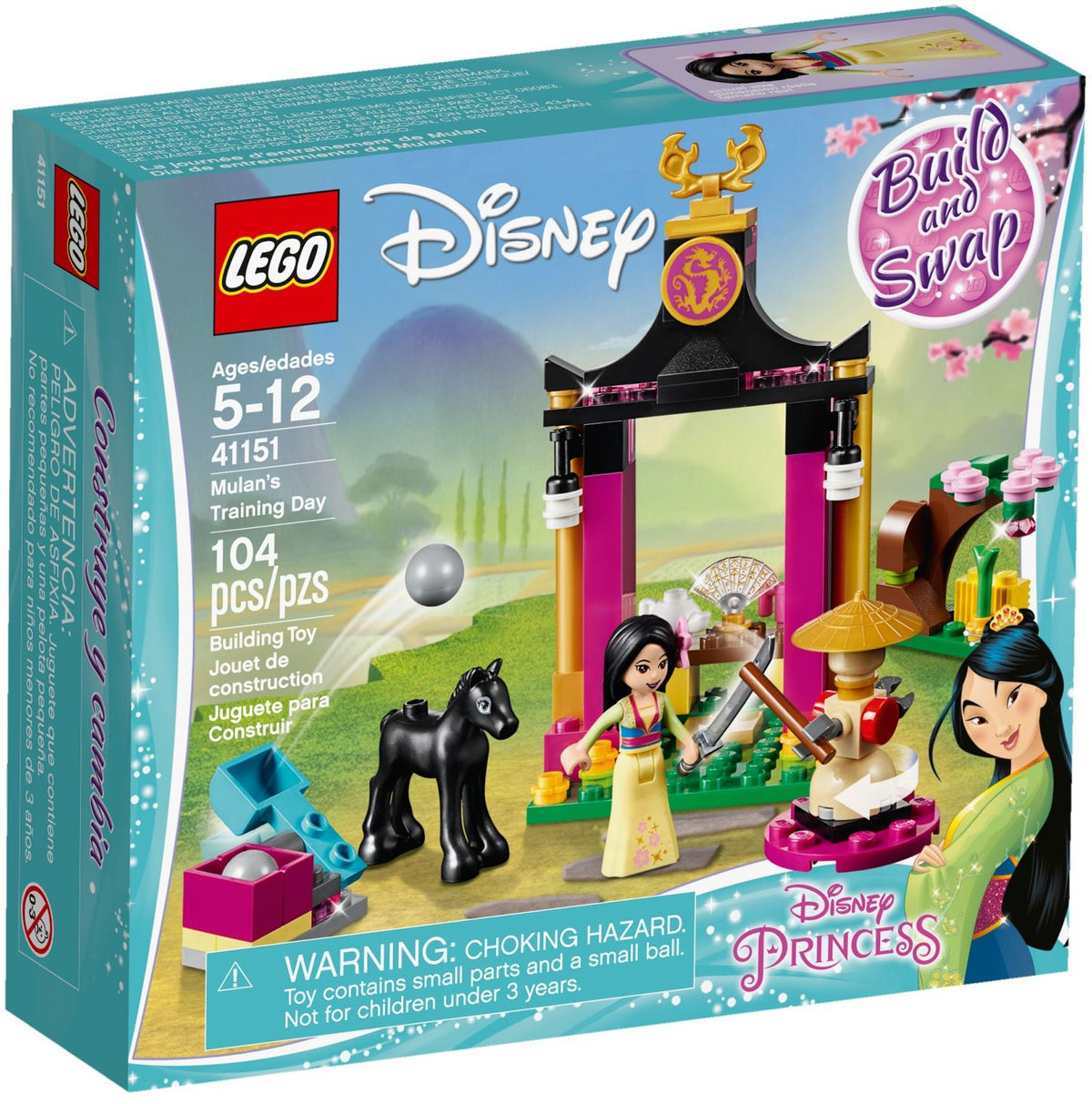 LEGO Disney: Disney Princess Mulan's Training Day 41151 Building Kit (104 Piece) (41151) - New Sealed - box front