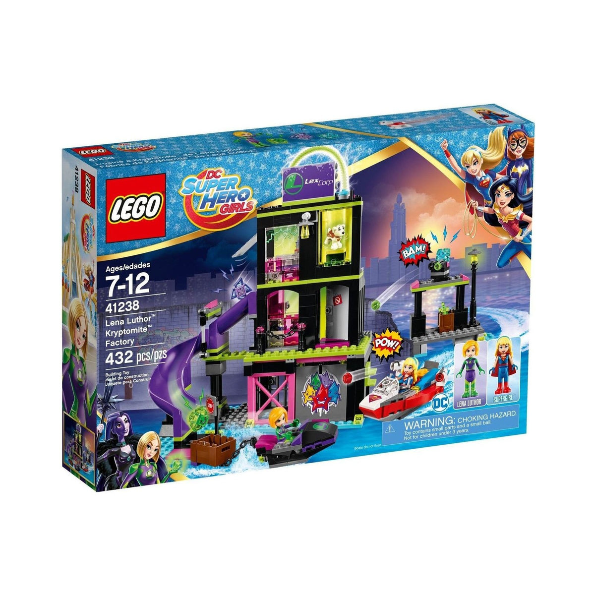 LEGO DC Super Hero Girls: Lena Luthor Kryptomite Factory (41238) - New Sealed - box front