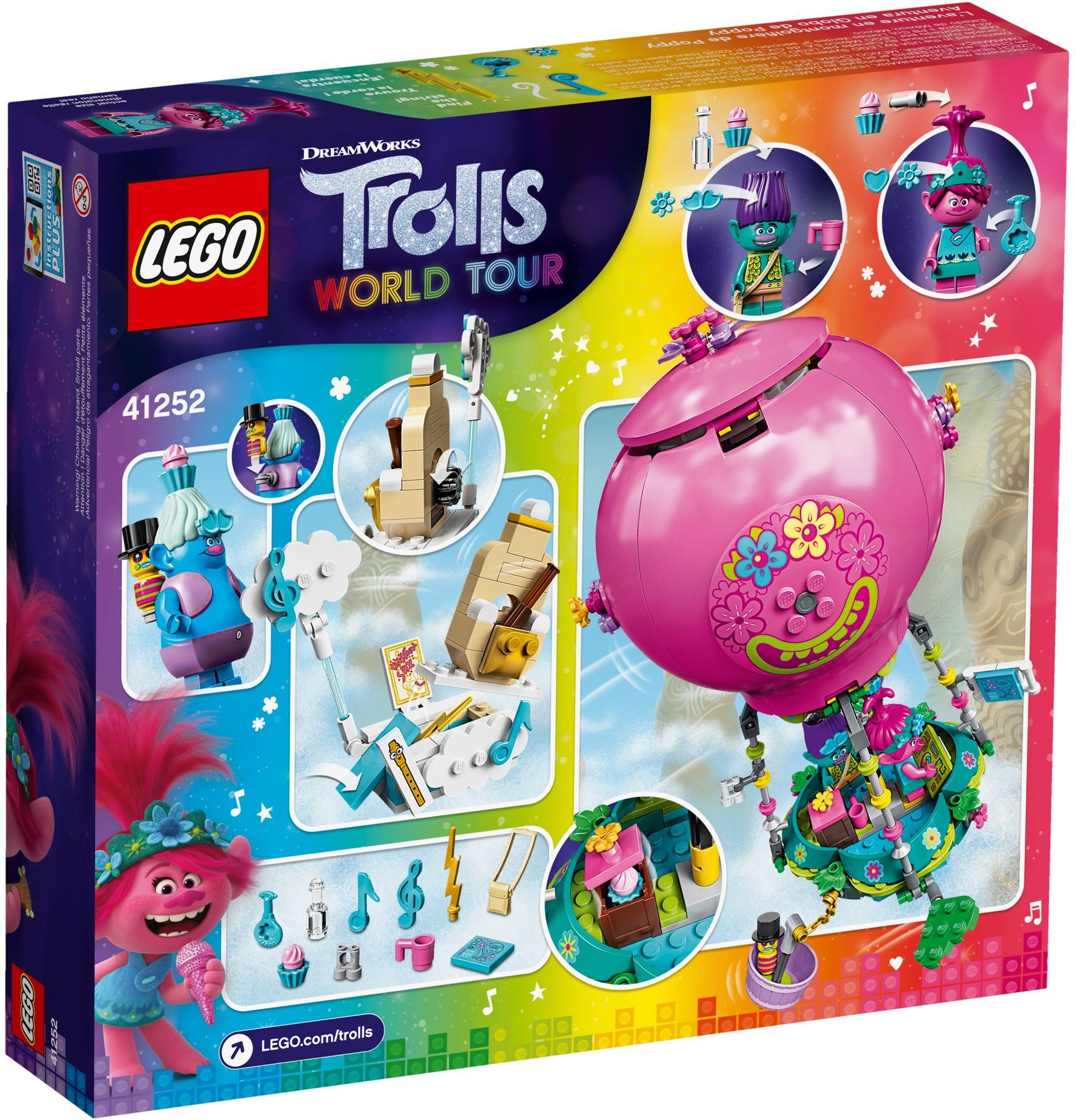 LEGO Trolls World Tour: 41252 Trolls Poppy's Hot Air Balloon Adventure (41252) - New Sealed - alternate view