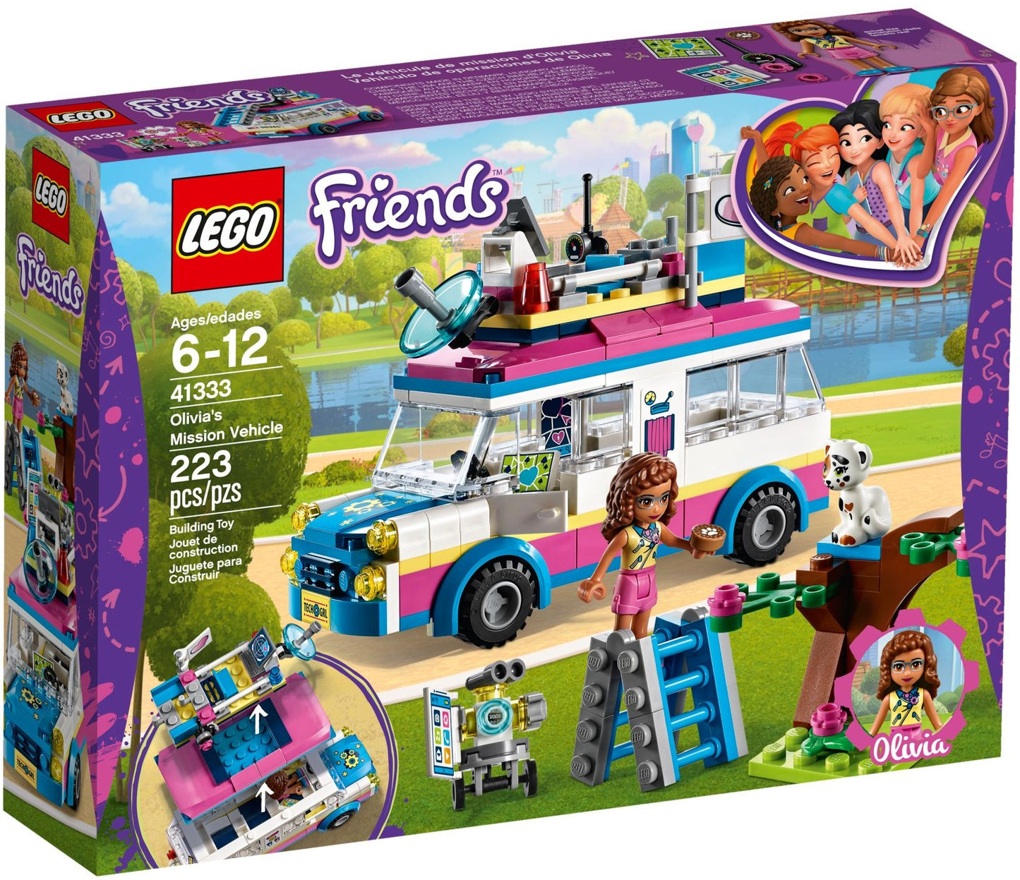 LEGO Friends: Olivia's Mission Vehicle (41333) - New Sealed - box front