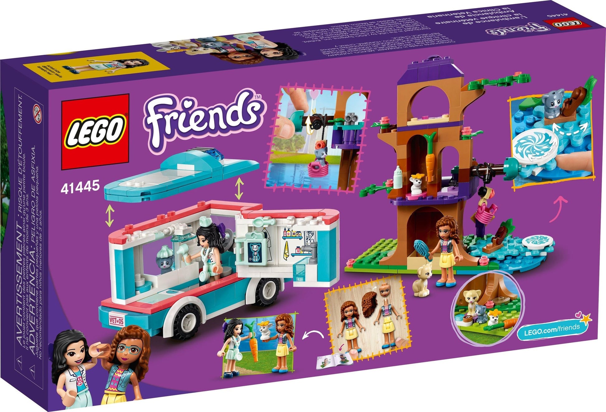LEGO Friends: Vet Clinic Ambulance (41445) - New Sealed - rear view