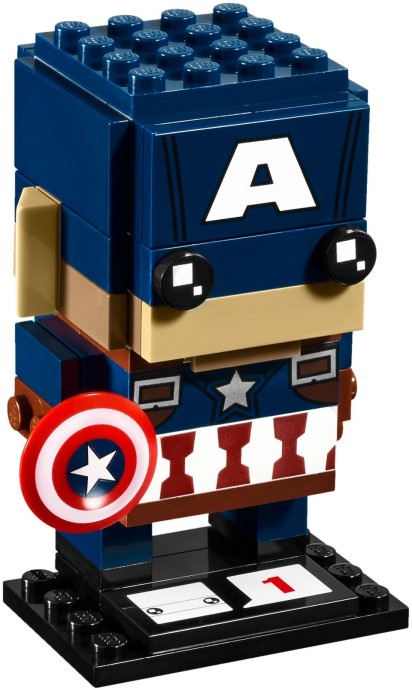 LEGO Brickheadz: BrickHeadz Captain America 41589 Building Kit (41589) - New Sealed - built set