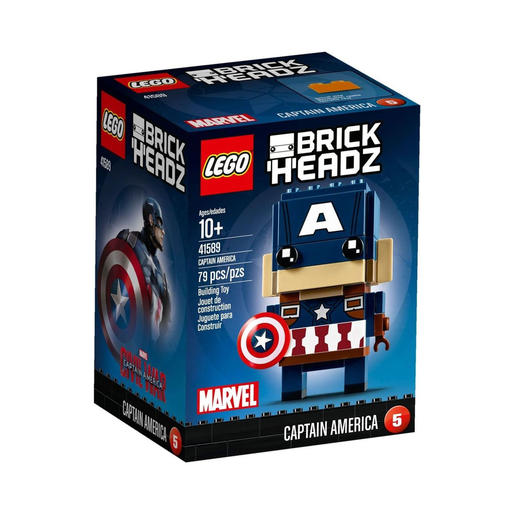 LEGO Brickheadz: BrickHeadz Captain America 41589 Building Kit (41589) - New Sealed - box front