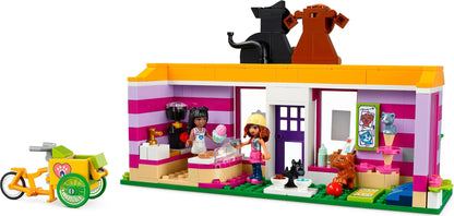LEGO Friends: Friends Pet Adoption Café 41699 Building Kit; Birthday Gift Idea Comes with Olivia and Priyanka Mini-Dolls, 2 Dogs and 1 Cat Toy; For Kids Aged 6+ (292 Pieces) (41699) - New Sealed - built set