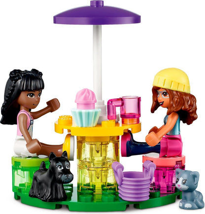 LEGO Friends: Friends Pet Adoption Café 41699 Building Kit; Birthday Gift Idea Comes with Olivia and Priyanka Mini-Dolls, 2 Dogs and 1 Cat Toy; For Kids Aged 6+ (292 Pieces) (41699) - New Sealed - set details