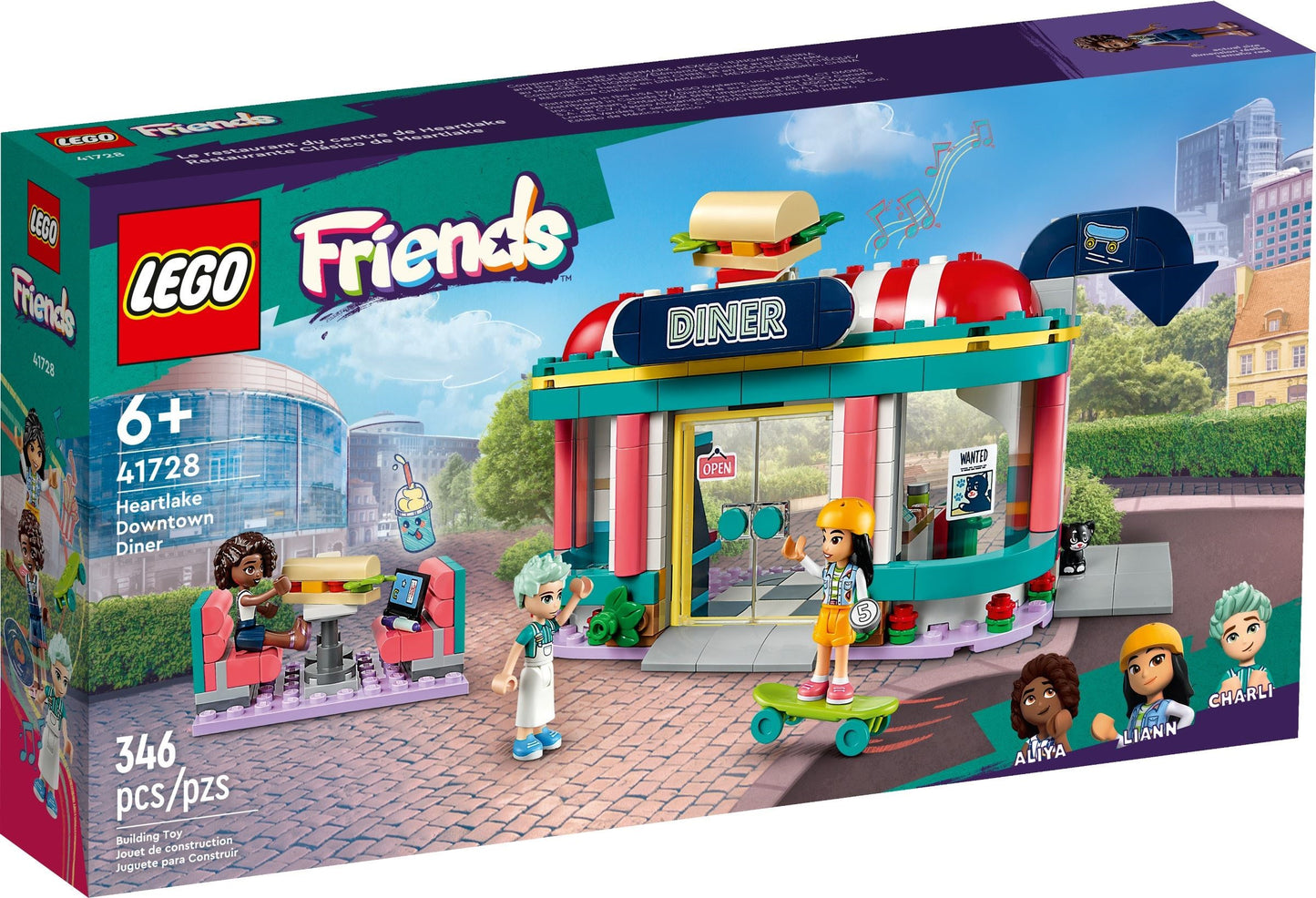LEGO Friends: Heartlake Downtown Diner (41728) - New Sealed - box front