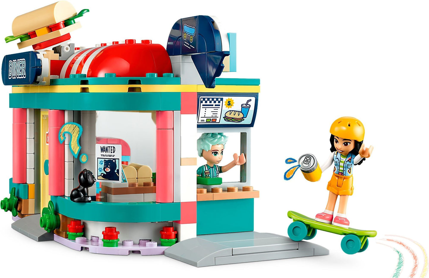 LEGO Friends: Heartlake Downtown Diner (41728) - New Sealed - minifigures
