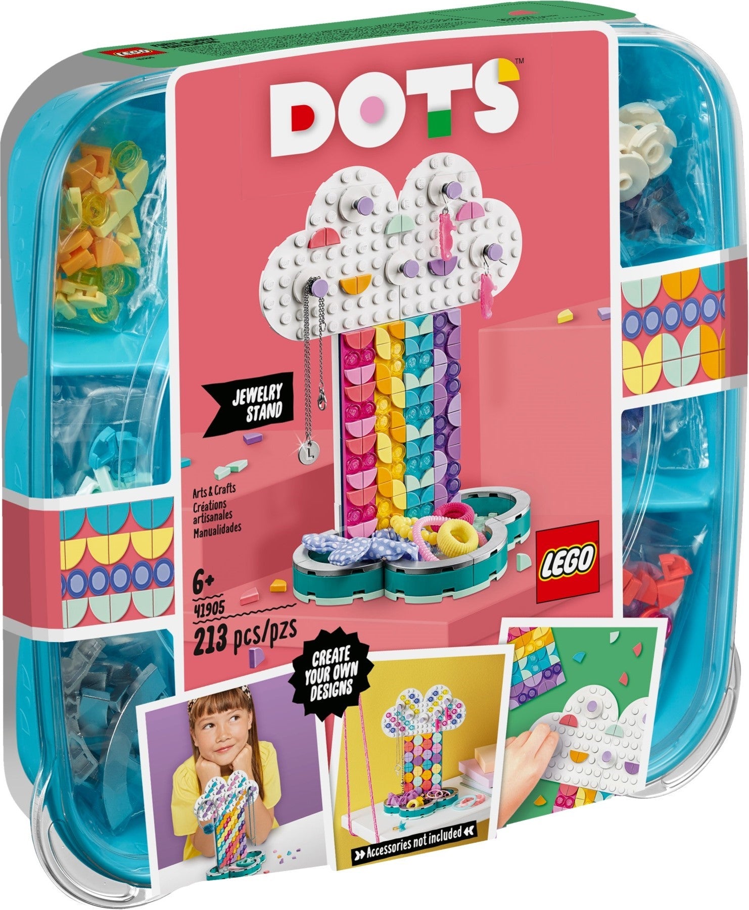 LEGO DOTS: Rainbow Jewellery Stand (41905) - New Sealed - box front