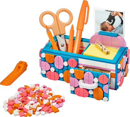 LEGO DOTS: DOTS Desk Organizer 41907 DIY Craft Decorations Kit for Kids who Like Designing and Redesigning Their Own Room Decor Items to Use, Makes a Fun and Inspirational Gift, New 2020 (405 Pieces) (41907) - New Sealed - play features