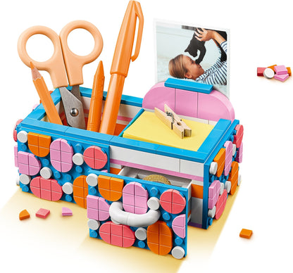 LEGO DOTS: DOTS Desk Organizer 41907 DIY Craft Decorations Kit for Kids who Like Designing and Redesigning Their Own Room Decor Items to Use, Makes a Fun and Inspirational Gift, New 2020 (405 Pieces) (41907) - New Sealed - built set