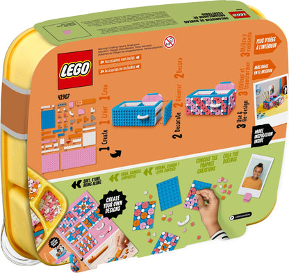 LEGO DOTS: DOTS Desk Organizer 41907 DIY Craft Decorations Kit for Kids who Like Designing and Redesigning Their Own Room Decor Items to Use, Makes a Fun and Inspirational Gift, New 2020 (405 Pieces) (41907) - New Sealed - rear view
