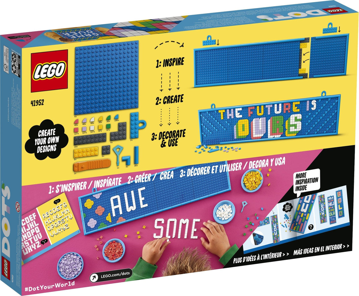 LEGO DOTS: DOTS Big Message Board 41952 DIY Craft Decoration Kit; A Customizable Canvas Designed for Kids Aged 8+ (943 Pieces) (41952) - New Sealed - built set