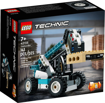 LEGO Technic: Technic Telehandler 42133 Model Building Kit; 2-in-1 Toy Designed for Kids Who Love Truck Toys; Rebuilds into a Tow Truck Toy Model; For Ages 7+ (143 Pieces) (42133) - New Sealed - box front