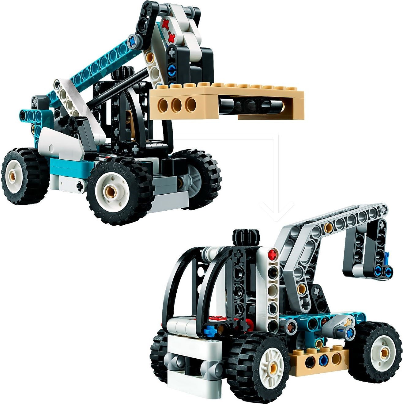 LEGO Technic: Technic Telehandler 42133 Model Building Kit; 2-in-1 Toy Designed for Kids Who Love Truck Toys; Rebuilds into a Tow Truck Toy Model; For Ages 7+ (143 Pieces) (42133) - New Sealed - set details