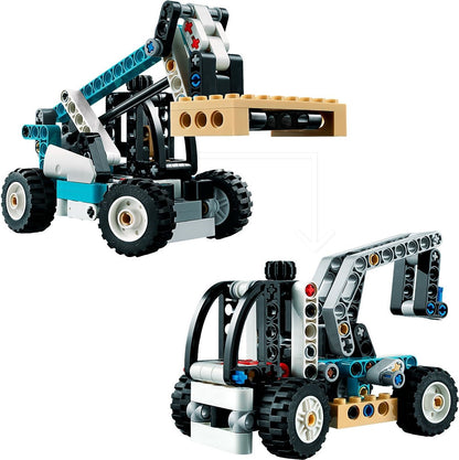 LEGO Technic: Technic Telehandler 42133 Model Building Kit; 2-in-1 Toy Designed for Kids Who Love Truck Toys; Rebuilds into a Tow Truck Toy Model; For Ages 7+ (143 Pieces) (42133) - New Sealed - set details