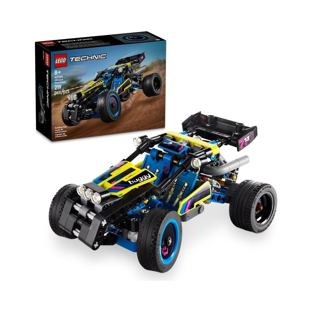 LEGO Technic: Technic Off-Road Race Buggy, Car Vehicle Toy for Boys and Girls aged 8 Plus Years Old, Rally Model Building Kit with Realistic Features, Small Gift for Kids 42164 (42164) - New Sealed - box front