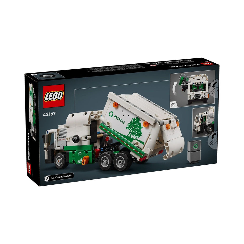 LEGO Technic: Mack LR Electric Garbage Truck (42167) - New Sealed - rear view