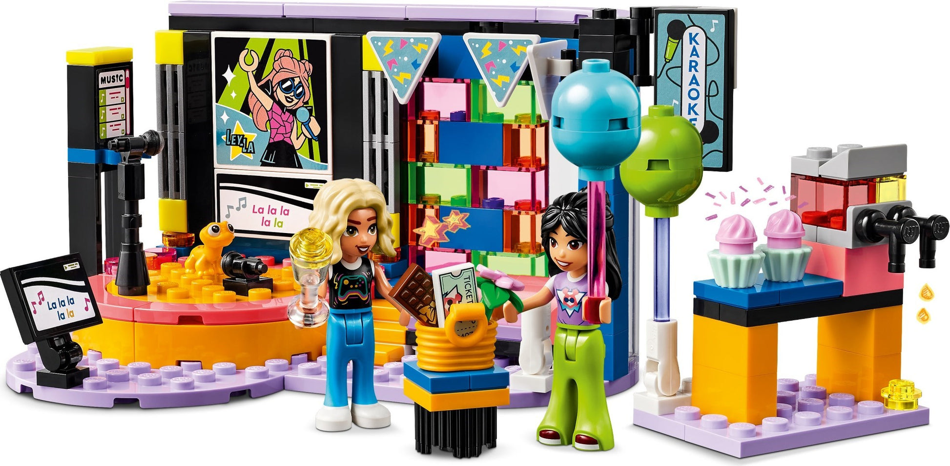 LEGO Friends: Friends Karaoke Music Party Set, Musical Toy for 6 Plus Year Old Girls, Boys and Kids Who Love Singing, Pretend Play with Minidoll Characters Nova and Liann, plus Microphones, Gift Idea 42610 (42610) - New Sealed - built set