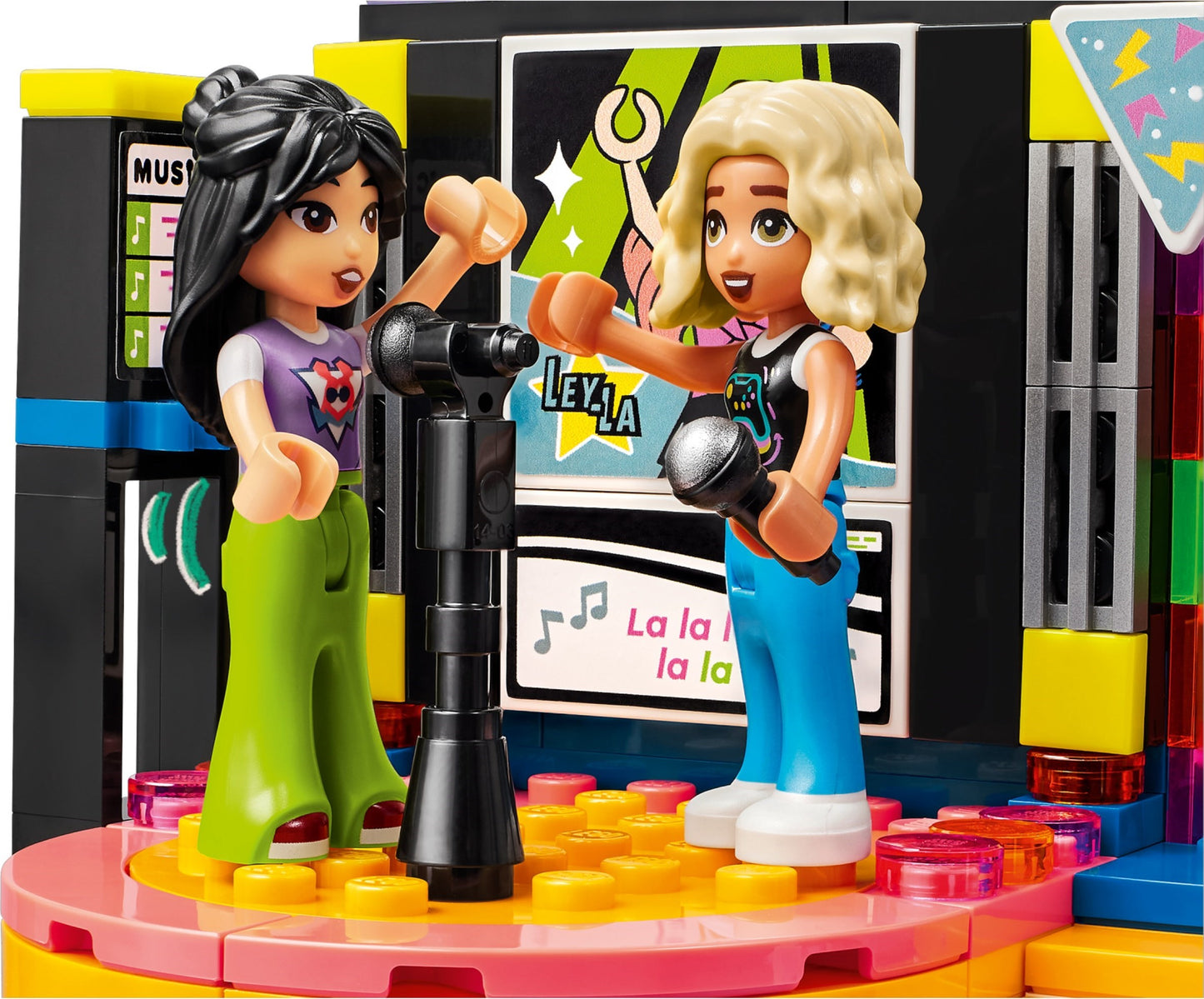 LEGO Friends: Friends Karaoke Music Party Set, Musical Toy for 6 Plus Year Old Girls, Boys and Kids Who Love Singing, Pretend Play with Minidoll Characters Nova and Liann, plus Microphones, Gift Idea 42610 (42610) - New Sealed - minifigures