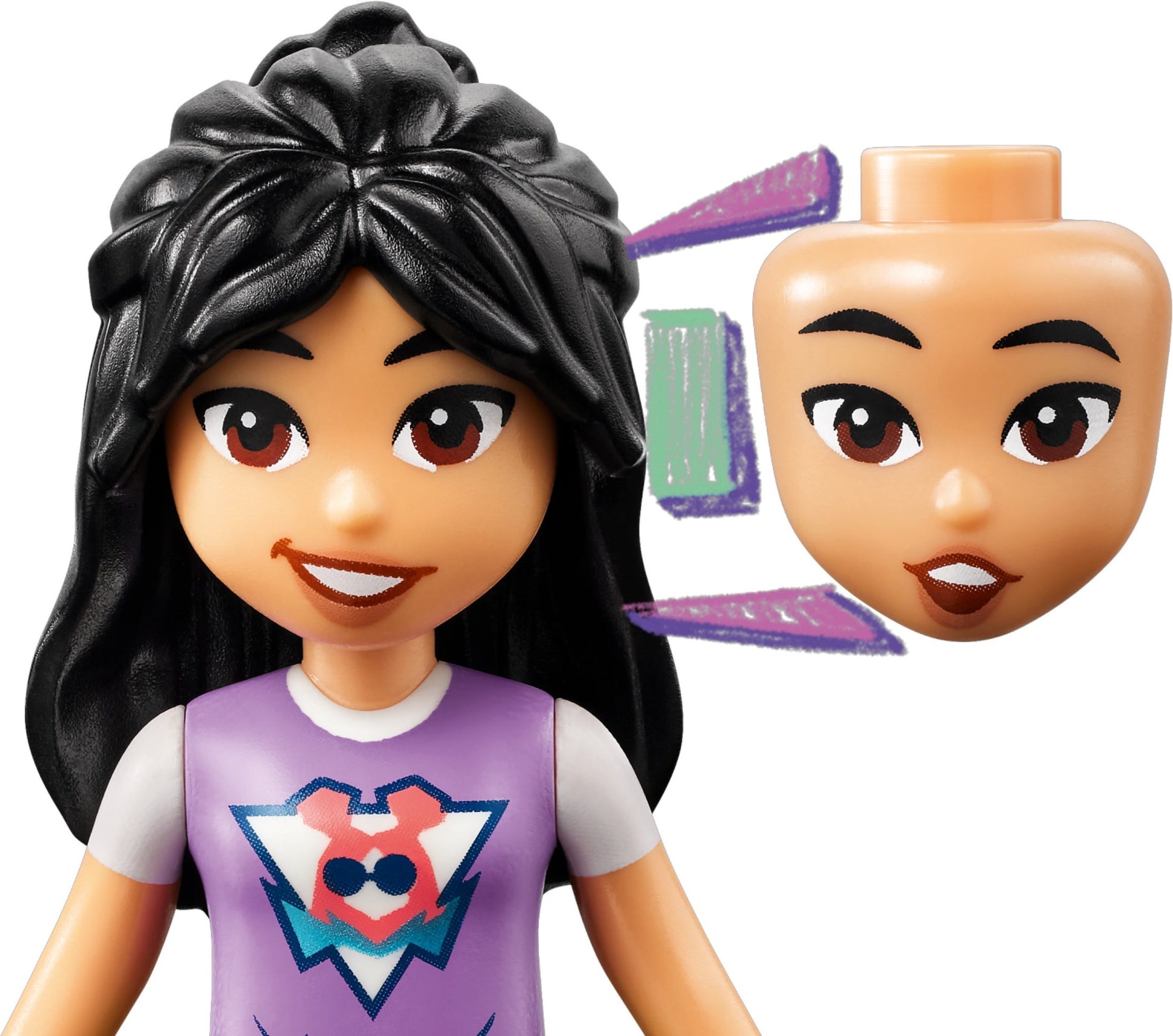 LEGO Friends: Friends Karaoke Music Party Set, Musical Toy for 6 Plus Year Old Girls, Boys and Kids Who Love Singing, Pretend Play with Minidoll Characters Nova and Liann, plus Microphones, Gift Idea 42610 (42610) - New Sealed - rear view