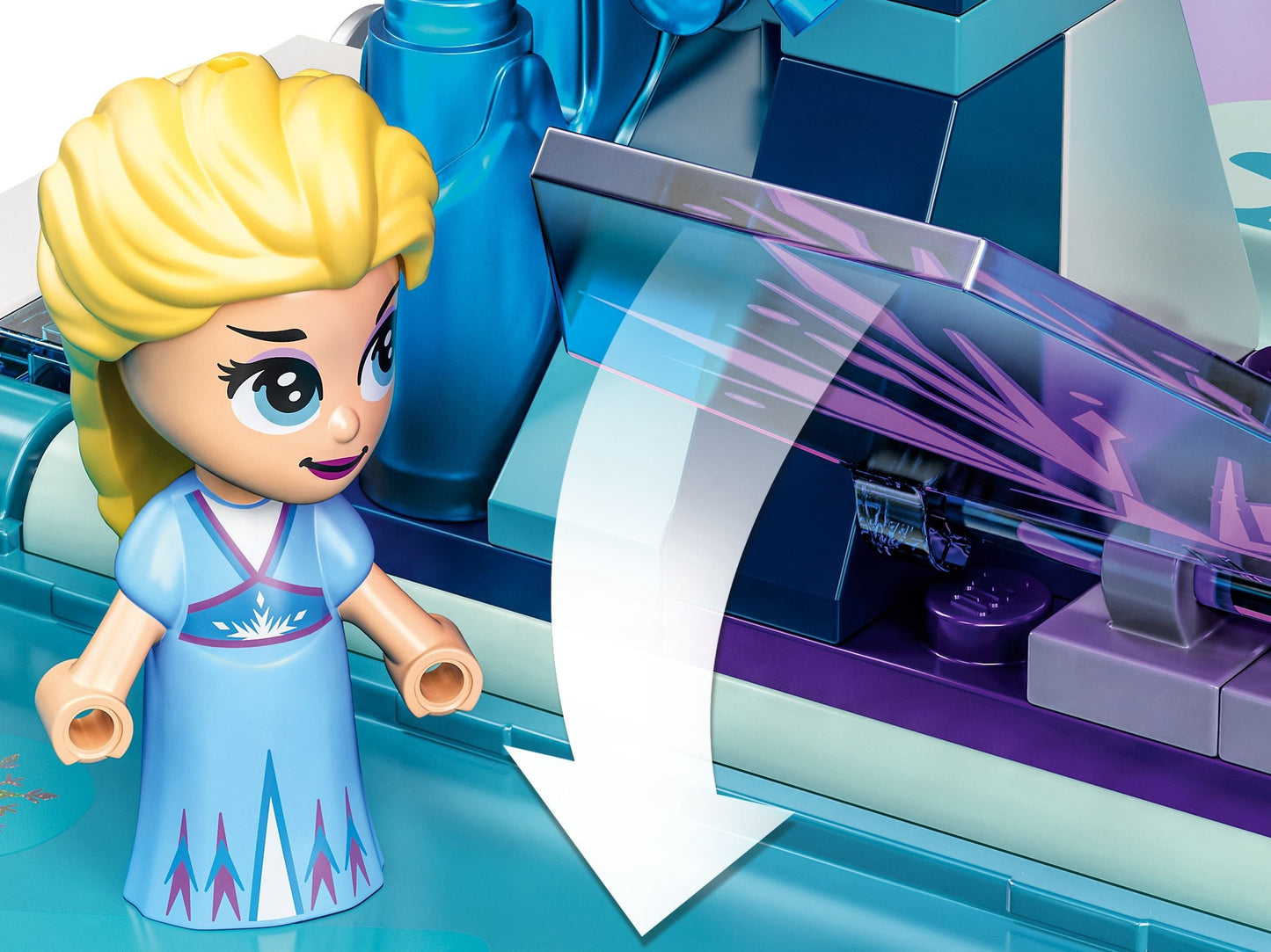 LEGO Disney: 43189 Disney Frozen 2 Elsa and the Nokk Storybook, Adventures Portable Playset, Travel Toys, Gifts for 5 Plus Year Old Kids, Girls & Boys with Micro Doll (43189) - Complete - rear view