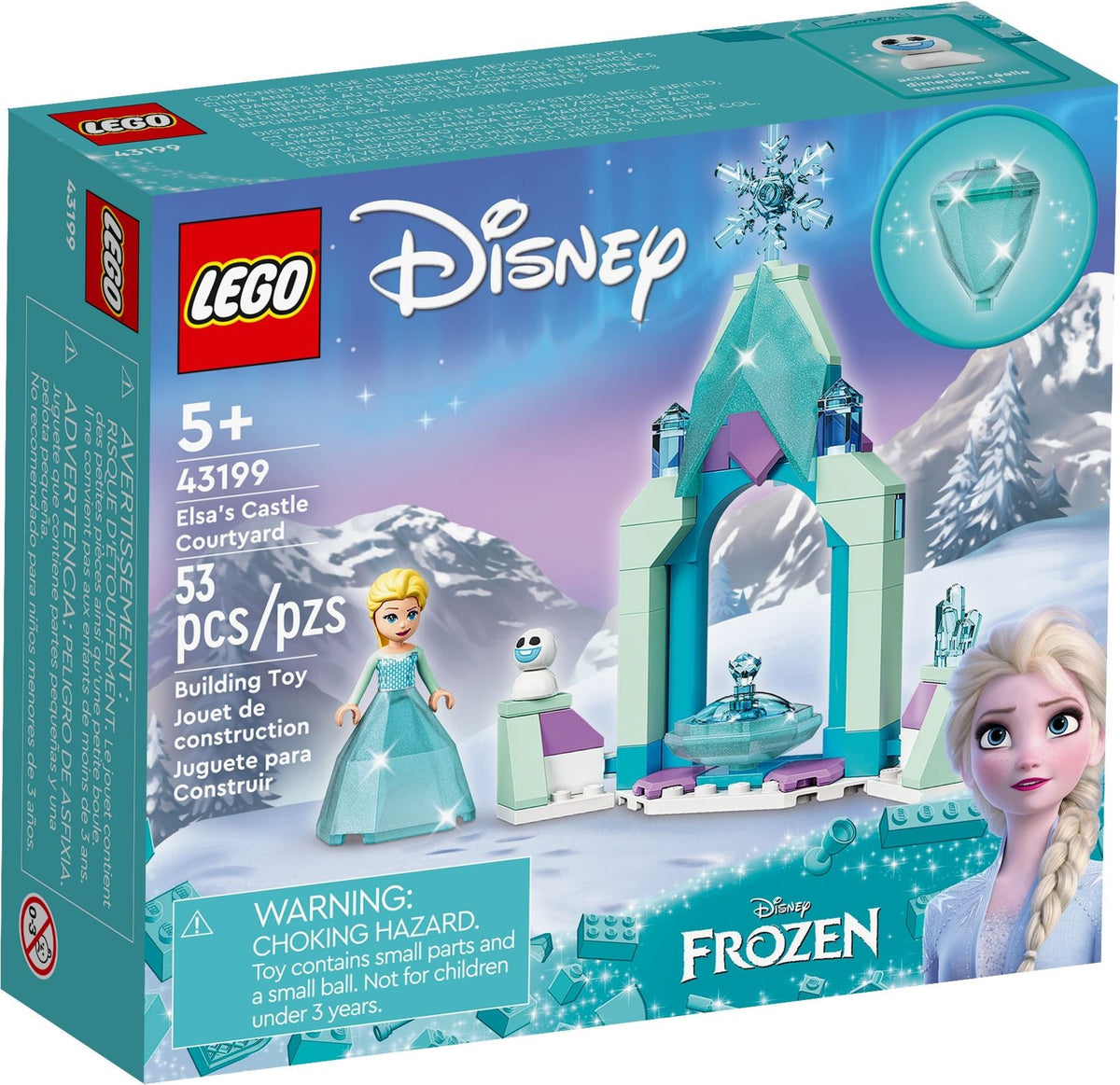 LEGO Disney: Elsa's Castle Courtyard (43199) - New Sealed - box front