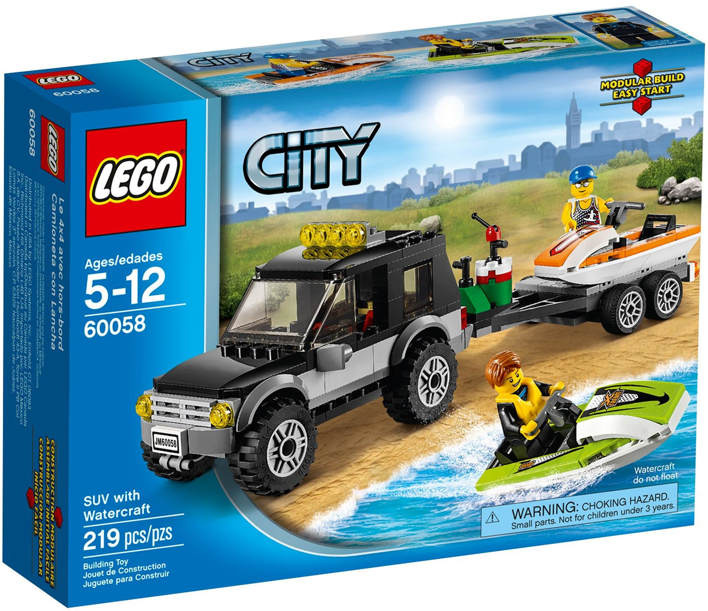 LEGO City: SUV with Watercraft (60058) - New Sealed