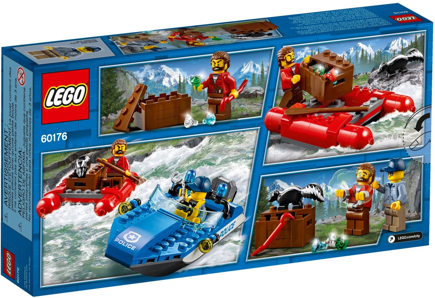 LEGO City: 60176 City Police Wild River Escape (60176) - New Sealed - built set