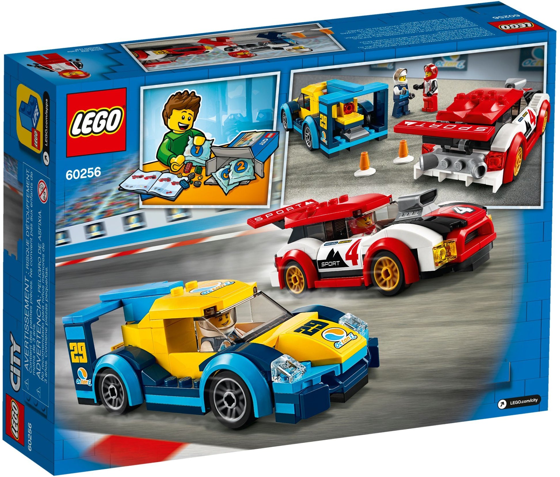 LEGO City: City Racing Cars 60256 Fun, Buildable Toy for Kids, New 2020 (190 Pieces) (60256) - New Sealed - set details