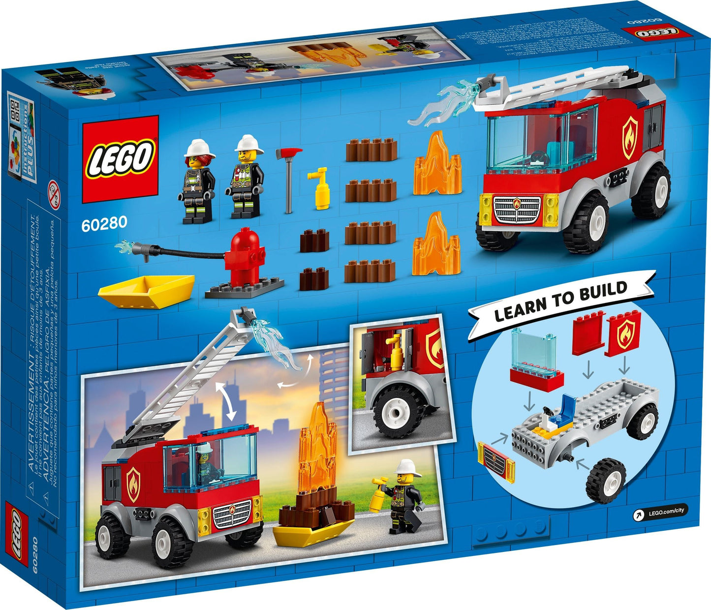 LEGO City: 60280 City Fire Fire Ladder Truck (60280) - New Sealed - rear view