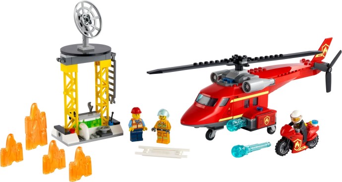 LEGO City: 60281 City Fire Fire Rescue Helicopter (60281) - New Sealed - play features