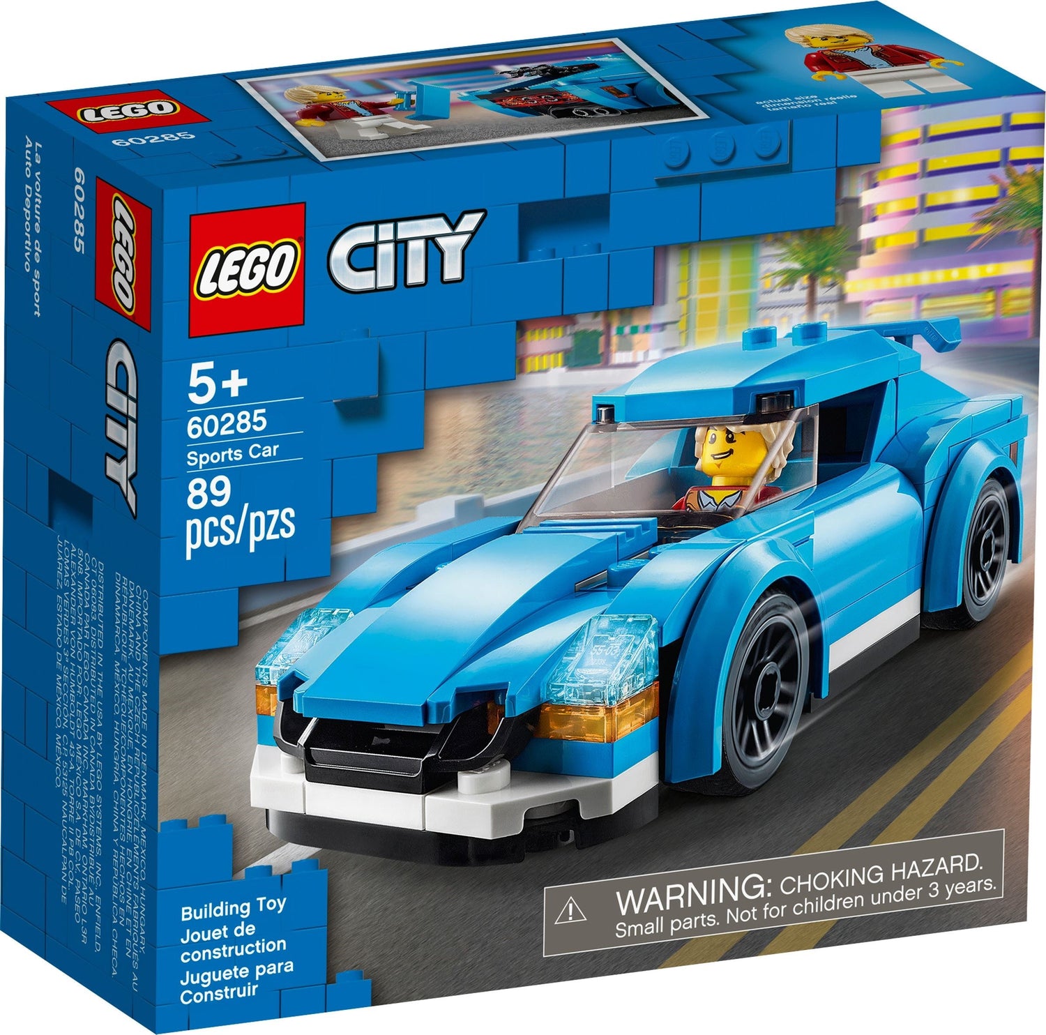 LEGO City: 60285 City Great Vehicles Sports Car Toy with Removable Roof, Racing Cars Model Building Set, toys for 5 plus Year Old Boys and Girls, Gift Idea (60285) - New Sealed - box front