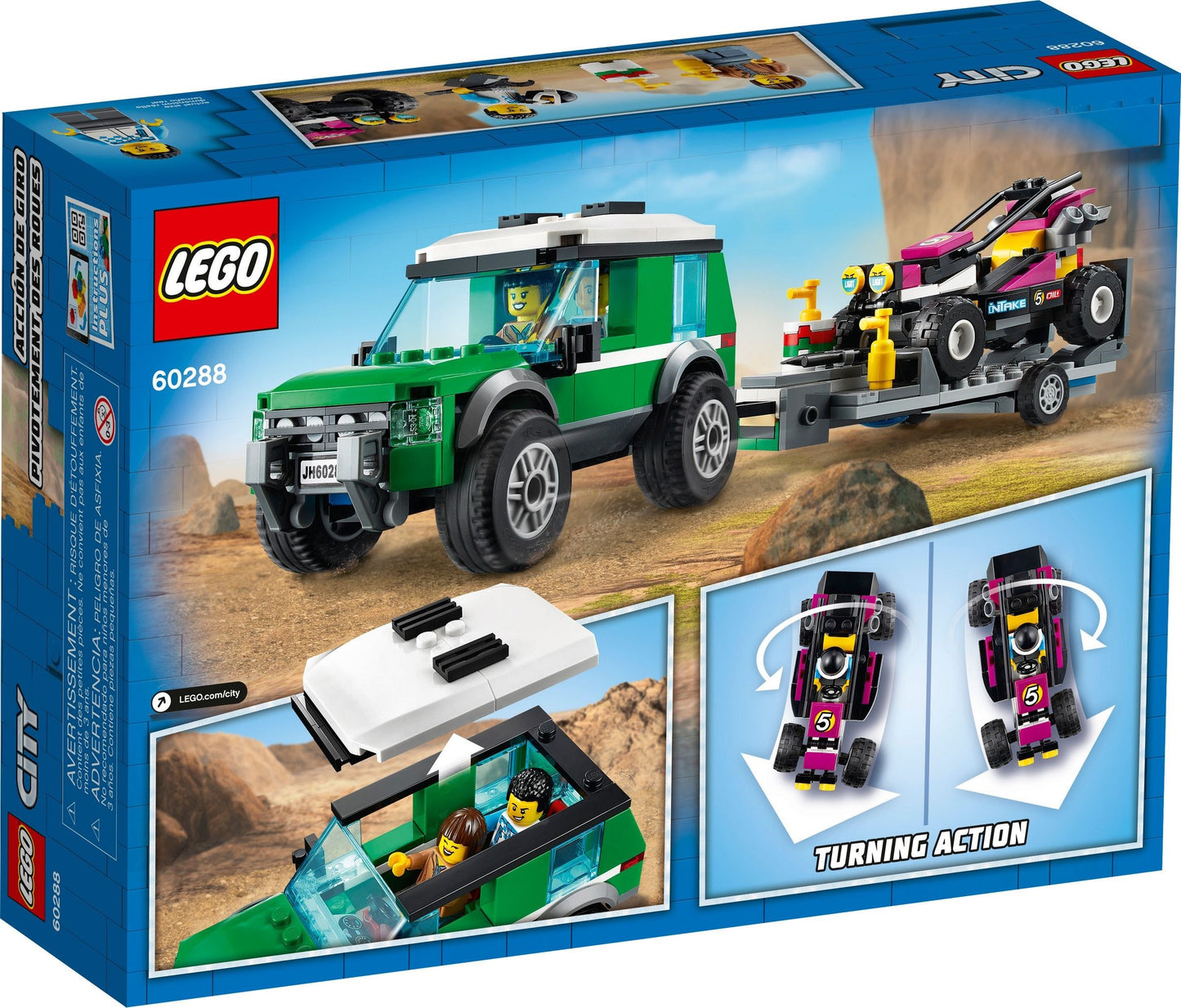 LEGO City: 60288 City Great Vehicles Race Buggy Transporter (60288) - New Sealed - rear view