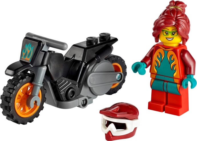LEGO City: 60311 City Stuntz Fire Stunt Bike Show with Flywheel-Powered Toy Motorbike and Firefighter Racer Minifigure, Gift for Boys & Girls age 5 plus (60311) - New Sealed - play features