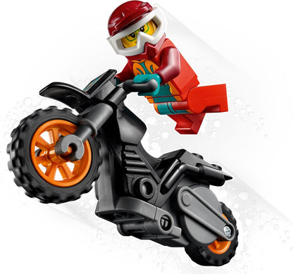 LEGO City: 60311 City Stuntz Fire Stunt Bike Show with Flywheel-Powered Toy Motorbike and Firefighter Racer Minifigure, Gift for Boys & Girls age 5 plus (60311) - New Sealed - built set