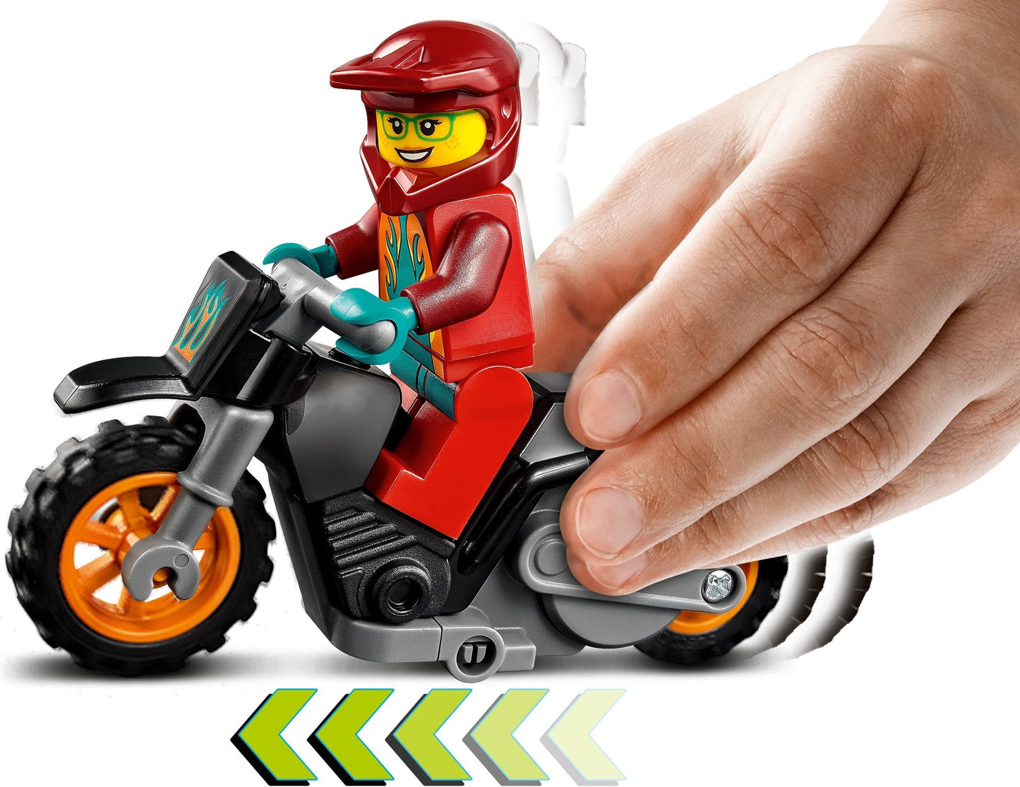 LEGO City: 60311 City Stuntz Fire Stunt Bike Show with Flywheel-Powered Toy Motorbike and Firefighter Racer Minifigure, Gift for Boys & Girls age 5 plus (60311) - New Sealed - minifigures