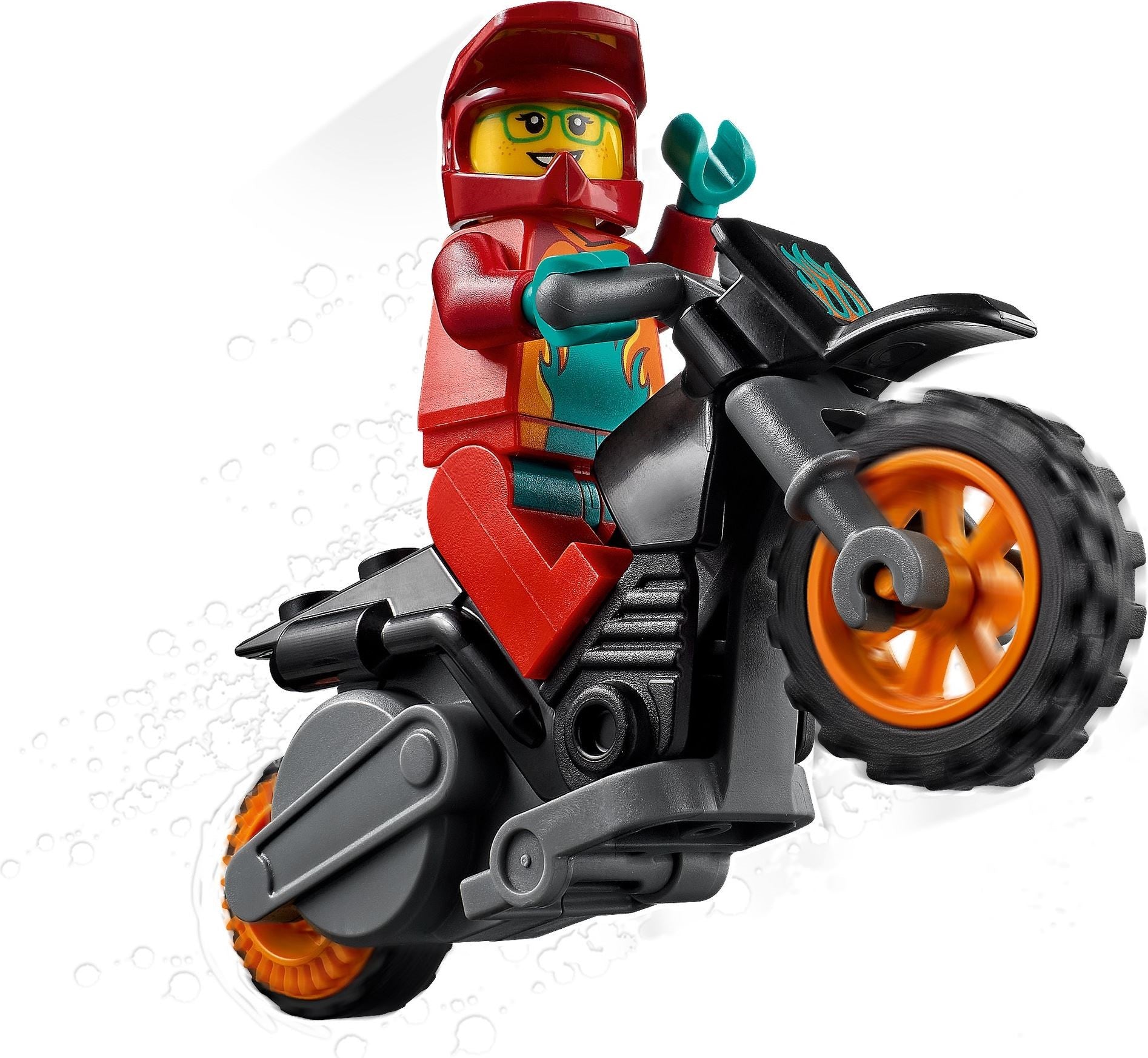 LEGO City: 60311 City Stuntz Fire Stunt Bike Show with Flywheel-Powered Toy Motorbike and Firefighter Racer Minifigure, Gift for Boys & Girls age 5 plus (60311) - New Sealed - alternate view