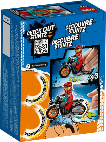 LEGO City: 60311 City Stuntz Fire Stunt Bike Show with Flywheel-Powered Toy Motorbike and Firefighter Racer Minifigure, Gift for Boys & Girls age 5 plus (60311) - New Sealed - close-up