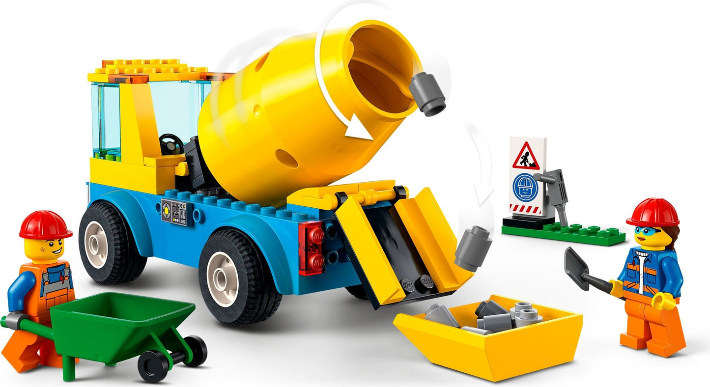 LEGO City: Cement Mixer Truck (60325) - New Sealed - minifigures