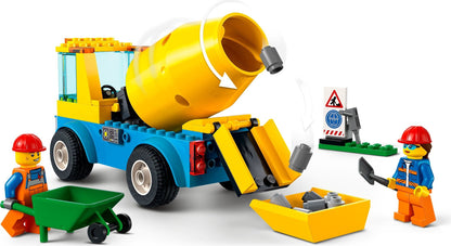 LEGO City: Cement Mixer Truck (60325) - New Sealed - minifigures