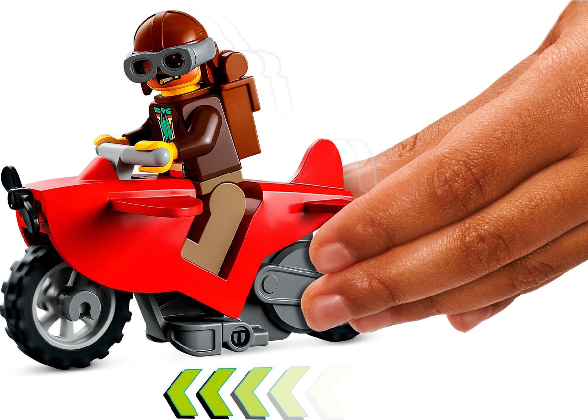 LEGO City: 60342 City Stuntz The Shark Attack Stunt Challenge Adventure Series Toy with Flywheel Powered Stunt Bike & Racer Minifigure, Toys for Kids 5 Plus Year Old (60342) - New Sealed - set details
