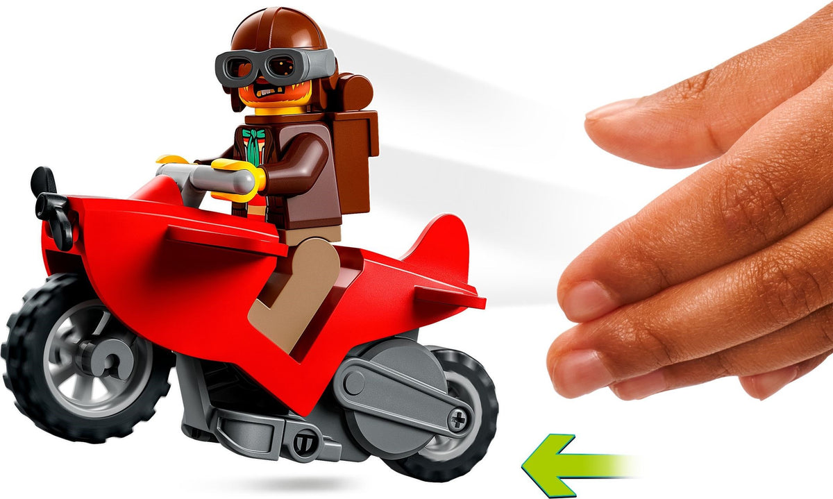 LEGO City: 60342 City Stuntz The Shark Attack Stunt Challenge Adventure Series Toy with Flywheel Powered Stunt Bike & Racer Minifigure, Toys for Kids 5 Plus Year Old (60342) - New Sealed - alternate view
