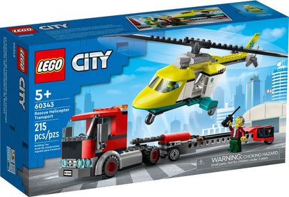 LEGO City: Rescue Helicopter Transporter (60343) - New Sealed - box front