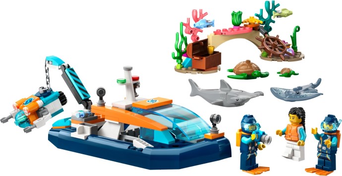 LEGO City: Explorer Diving Boat (60377) - New Sealed - play features