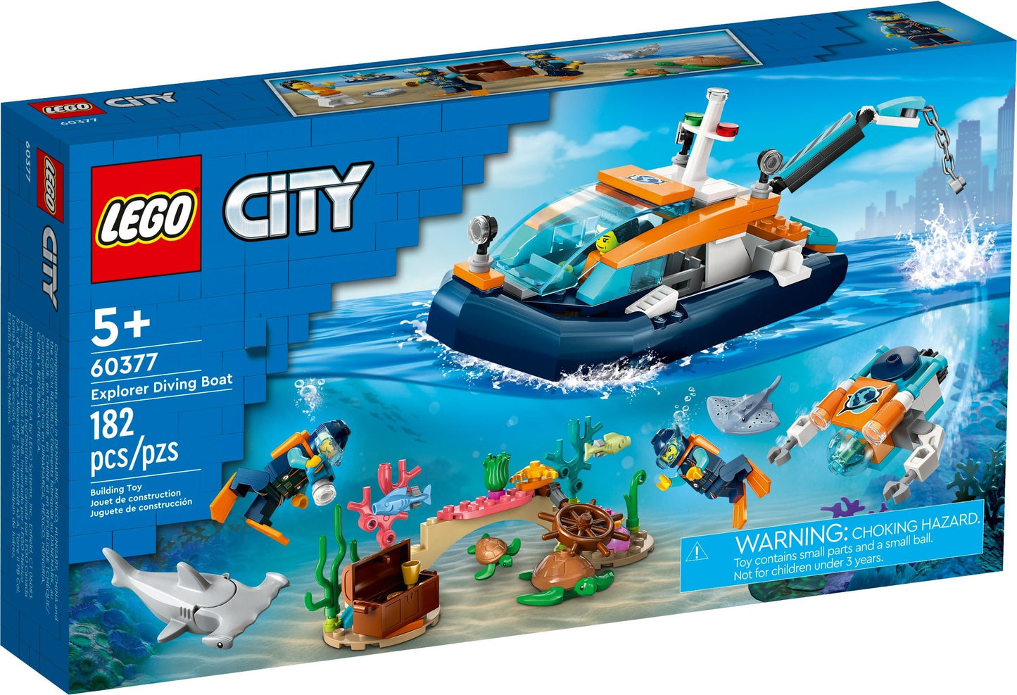 LEGO City: Explorer Diving Boat (60377) - New Sealed - box front