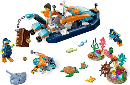 LEGO City: Explorer Diving Boat (60377) - New Sealed - built set