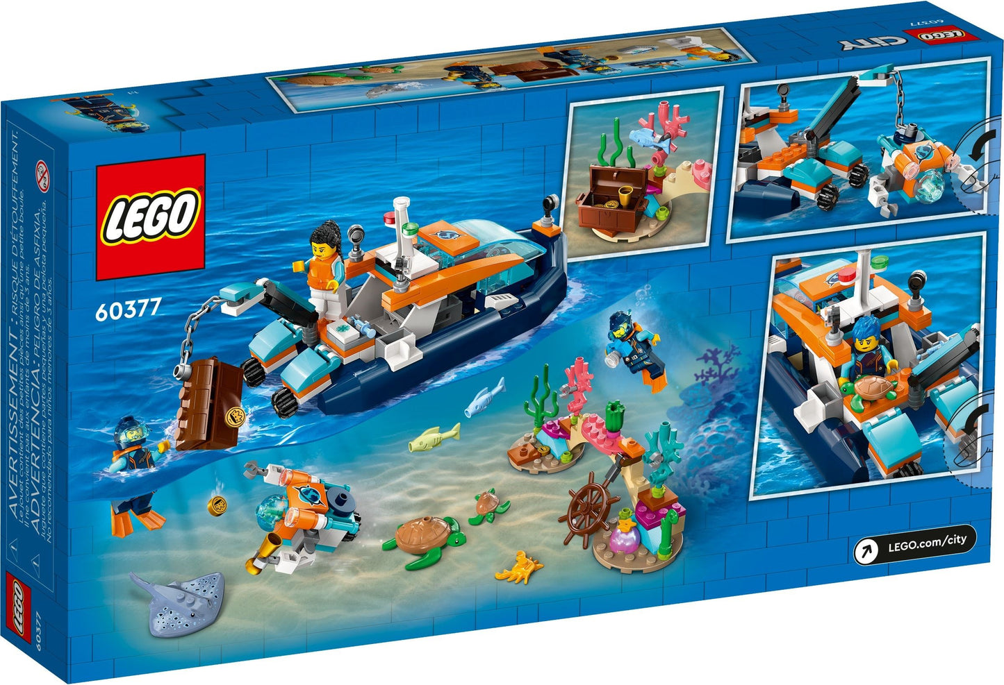 LEGO City: Explorer Diving Boat (60377) - New Sealed - close-up